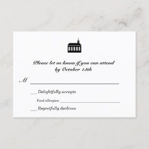 Clásica Bilingüe Chapel Wedding RSVP