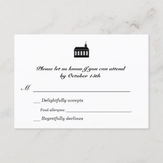 Clásica Bilingüe Chapel Wedding RSVP