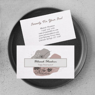 Clásica Boho Linen Aspecto de la Tarjeta de Negoci