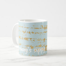 "Clásica Copa Sippy de Mami Dorada/Azul"
