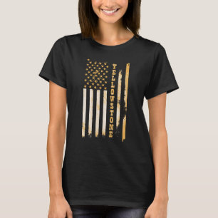 Clásica de piedra amarilla monta camiseta negra co