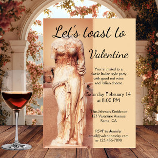 Clásica Diosa Italiana de Amor Invitación de San V