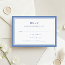 Clásica Elegante Tarjeta de Respuesta de Boda con