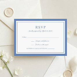Clásica Elegante Tarjeta de Respuesta de Boda con 