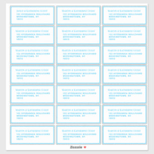 Clásica Etiqueta De Correo Para Clientes Aqua 21 P