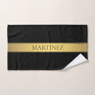 Clásica Faux Gold Stripe & Black Background o DIY