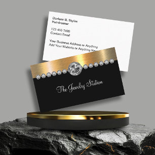 Clásica Glitzy Jewelry Tema Tarjetas de visita