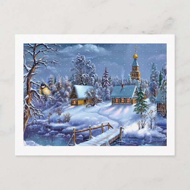 Clásica, hermosa imagen vintage de Navidad (Anverso)