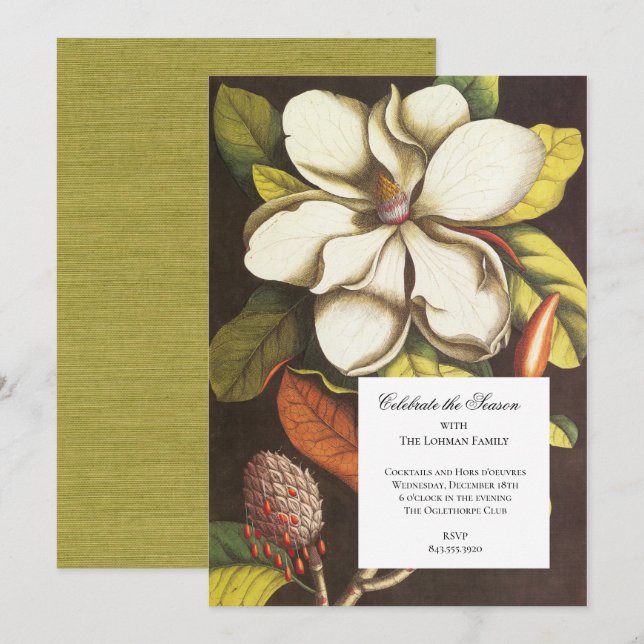 Clásica invitación a la Magnolia del Sur (Anverso / Reverso)