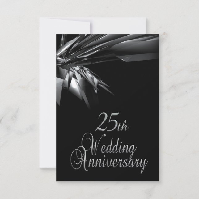 Clásica Invitación al 25º Aniversario Boda (Anverso)