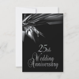 Clásica Invitación al 25º Aniversario Boda