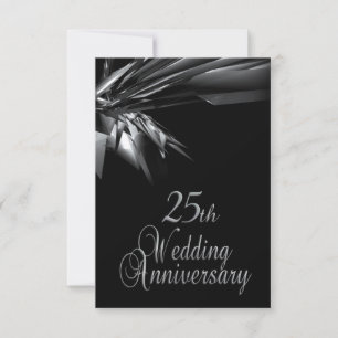 Clásica Invitación al 25º Aniversario Boda