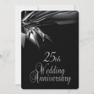 Clásica Invitación al 25º Aniversario Boda