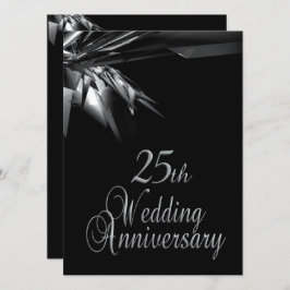Clásica Invitación al 25º Aniversario Boda
