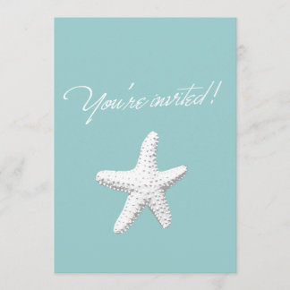 Clásica invitación Baby Shower Starfish