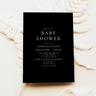 Clásica Invitación Minimalista Elegante para Baby 