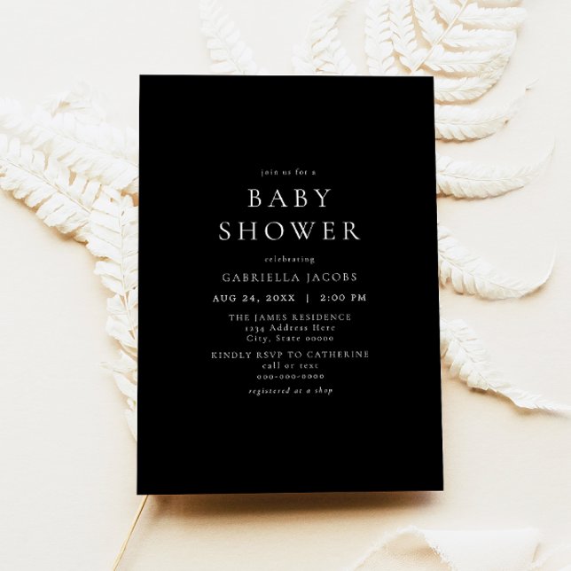 Clásica Invitación Minimalista Elegante para Baby  (Subido por el creador)