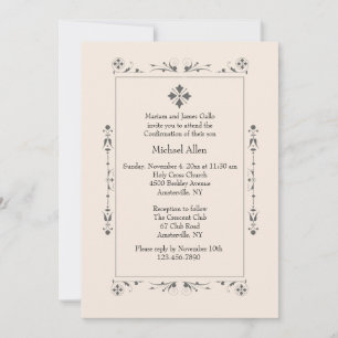 Clásica invitación religiosa