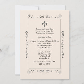 Clásica invitación religiosa