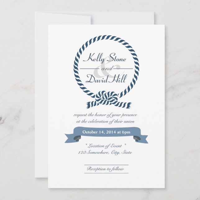 Clásica Invitaciones a la Boda de Anillo de Ropa N (Anverso)