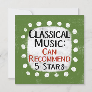 Clásica Music Review Tarjeta de saludo de 5 estrel