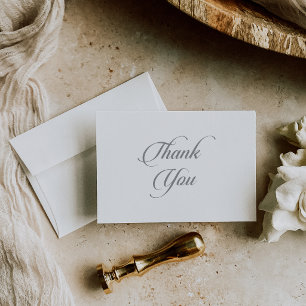 Clásica Tarjeta de Agradecimiento de Boda con Cali