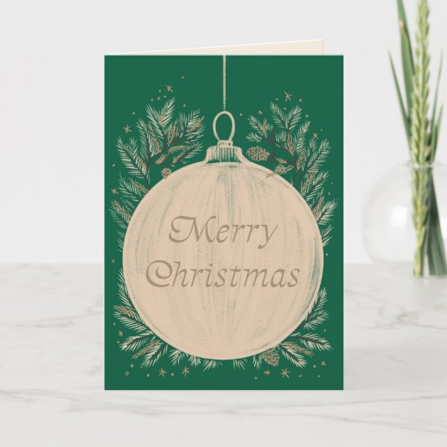 Clásica tarjeta de felicitación de ornamento "Feli (Anverso)