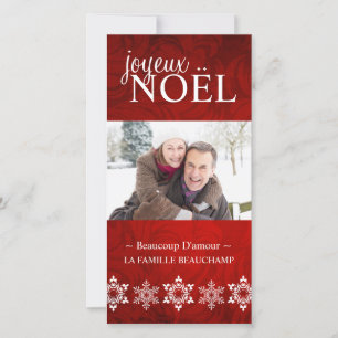 Clásica tarjeta de fotos de Navidad