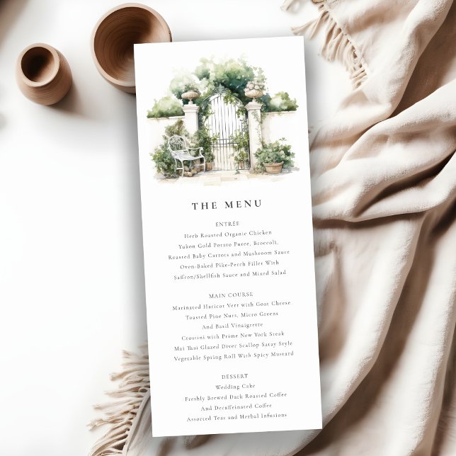 Clásica tarjeta de menú del Boda del paisaje del j (Subido por el creador)