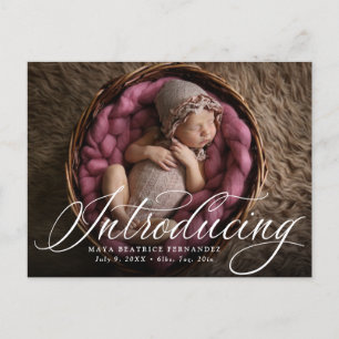 Clásica tarjeta de presentación de nacimiento con 