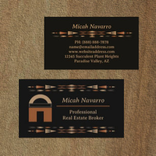 Clásica tarjeta de visita para bienes inmuebles de