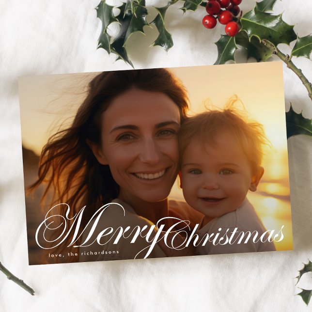 Clásica tipografía elegante foto Feliz Navidad (Subido por el creador)