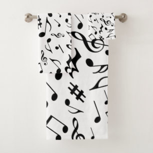 Clásica y Simple Black Music Notes on White