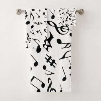 Clásica y Simple Black Music Notes on White