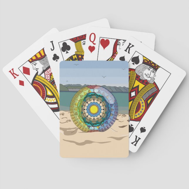 Clásicas Cartas de Juego de Verano Soleado (Reverso)