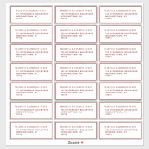 Clásicas Etiquetas De Correo Rojo Invitado 21 Por 