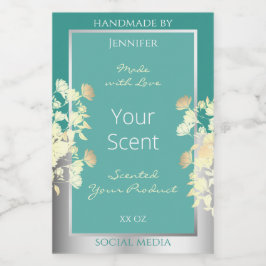 Clásicas Etiquetas de Envasado de Productos Floral