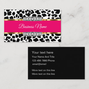 Clásicas Glitzy Patrón Animal Trendy Tarjetas de