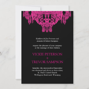 Clásicas invitaciones a la boda de candelabros