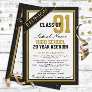Clásicas invitaciones a la reunión escolar de secu