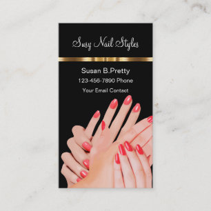 Clásicas tarjetas de belleza para la manicura tar
