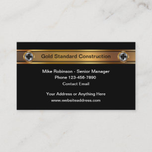 Clásicas Tarjetas de Empresa de Construcción para 