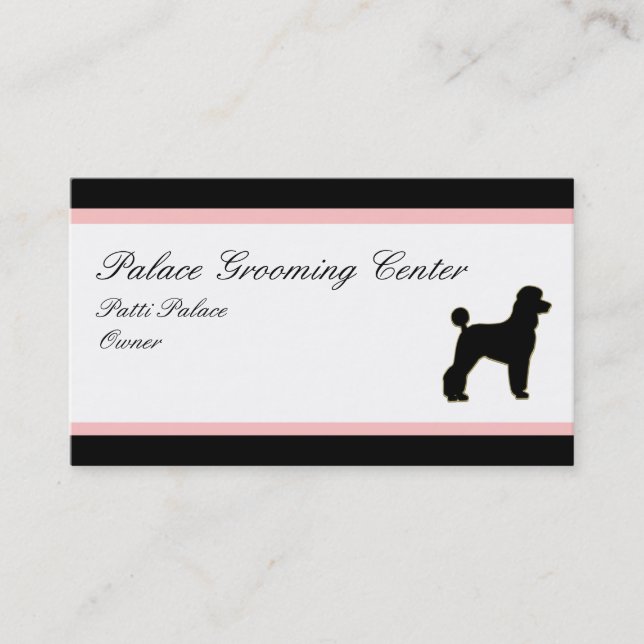 Clásicas tarjetas de Mascota Grooming (Anverso)