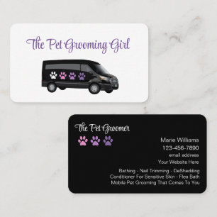 Clásicas tarjetas de Mascota móvil Grooming