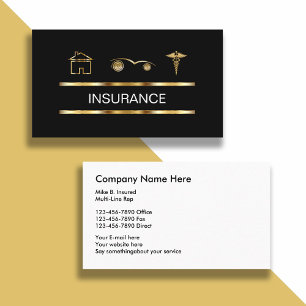 Clásicas Tarjetas de Negocio de Seguros Broker