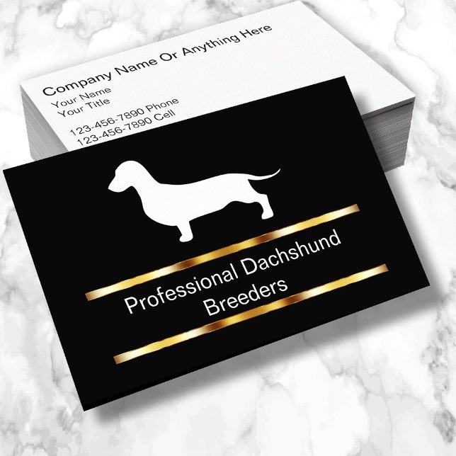 Clásicas tarjetas de negocios Dachshund Breeder (Subido por el creador)