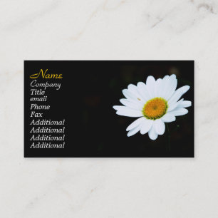 Clásicas Tarjetas De Negocios Daisy En Blanco Y Ne