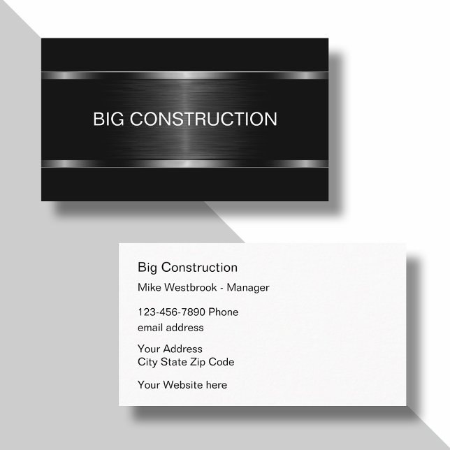 Clásicas tarjetas de negocios de construcción de G (Subido por el creador)