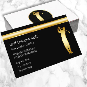 Clásicas tarjetas de negocios de golf