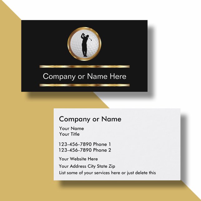 Clásicas tarjetas de negocios de golf (Subido por el creador)